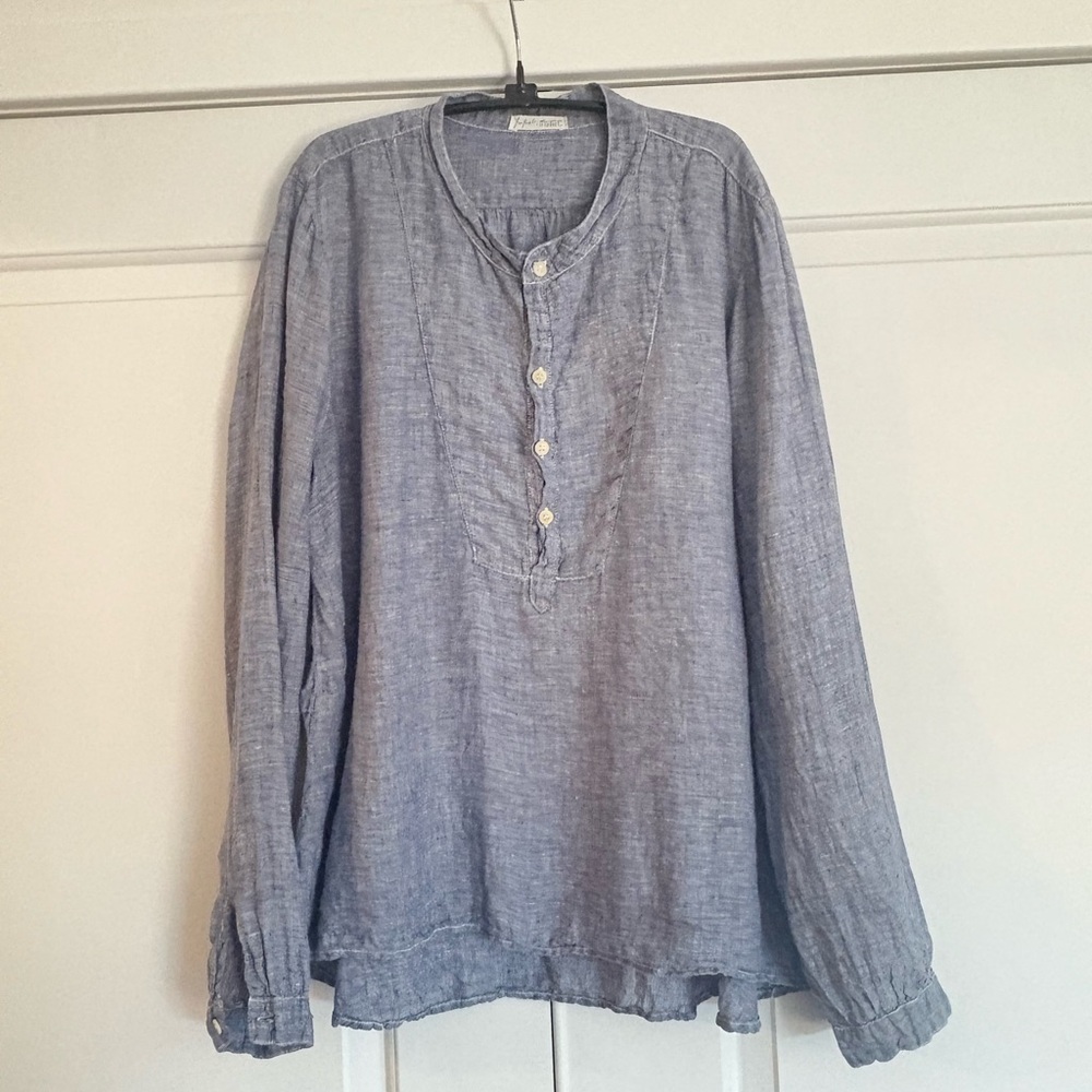 CP Shades + Free People chambray linen tunic Medium